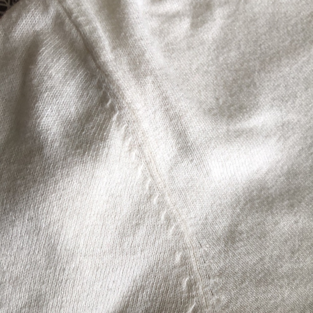 Cream Colored Cotton Rayon mix Knit 3/4 Sleeve with Boat Neck Worthington - Picture 6 of 8